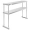 KUTLER Stainless Steel Double Overshelves, NSF Commercial 2-Tier Shelves for Prep and Work Tables for Restaurant, Kitchen, Workshop